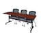 Kobe Rectangle FlipTop Table, 84" W, 29" H, Laminate Top, Cherry MKFTM8424CH23BK - alternate 1
